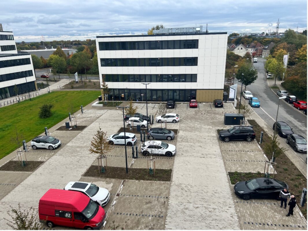 Parkplatz mit Ladeinfratruktur in Dortmund